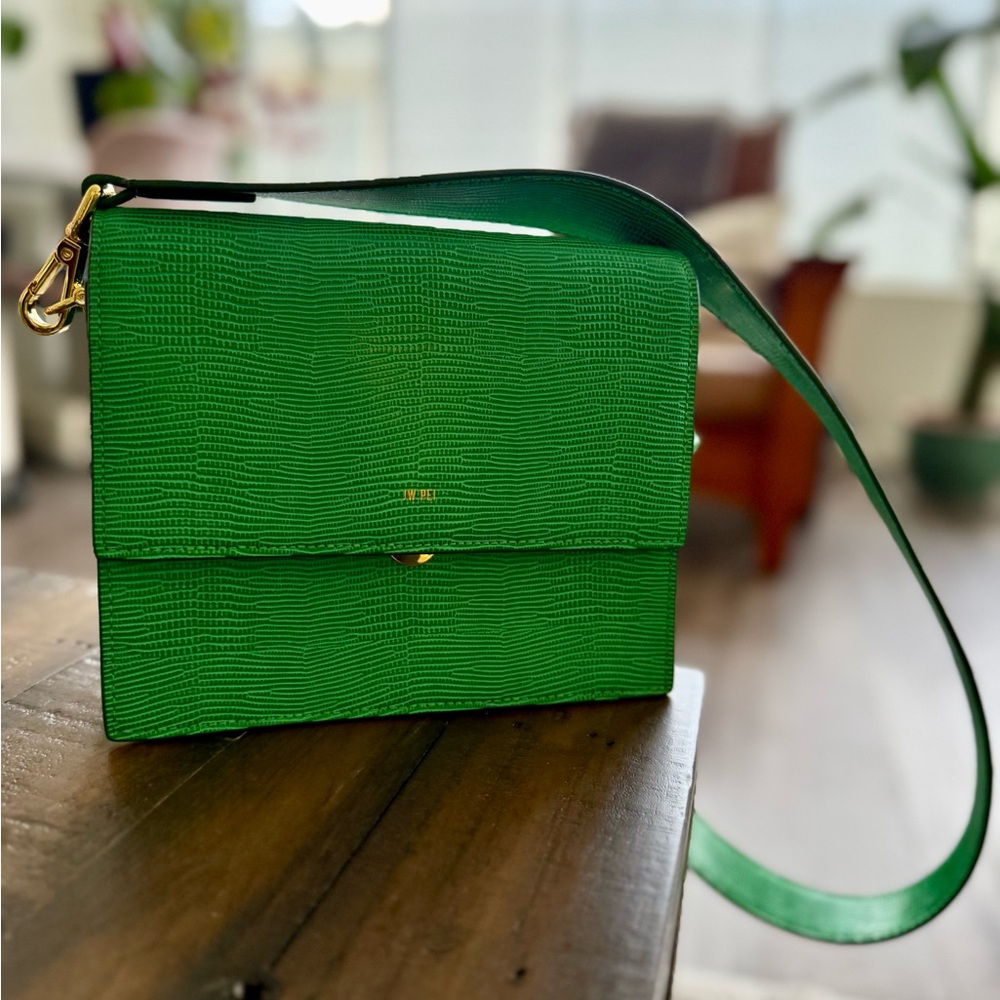 Green Textured Women's Bag